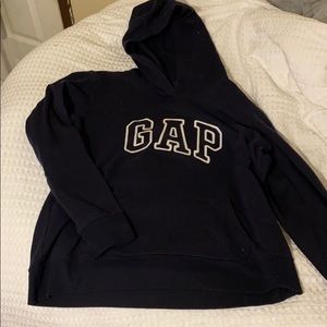 Navy and white gap hoodie Large